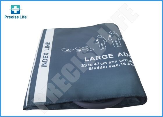 NIBP Cuff Large Adult 33-47cm Reusable Nylon Blood Pressure Arm Cuff for Patient Monitor